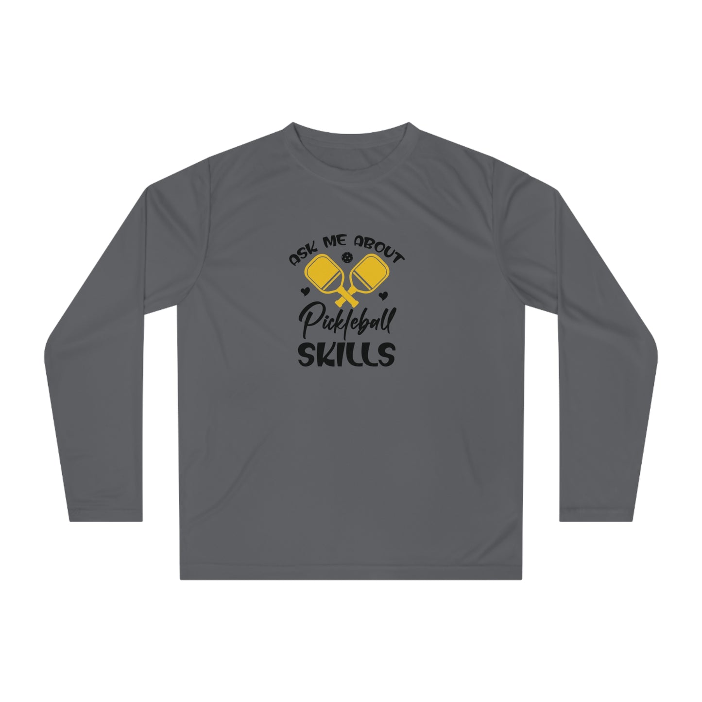 Men's Pickleball Long Sleeves top - Ask Me about My Pickleball Skills Grey