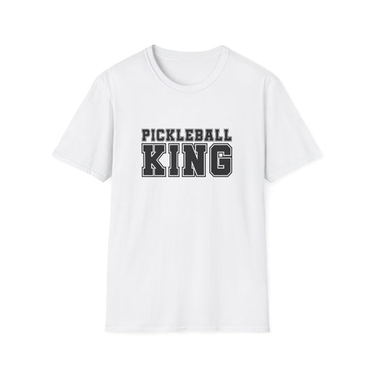 Men's Eye-Catching Pickleball T-shirt - Pickleball King White