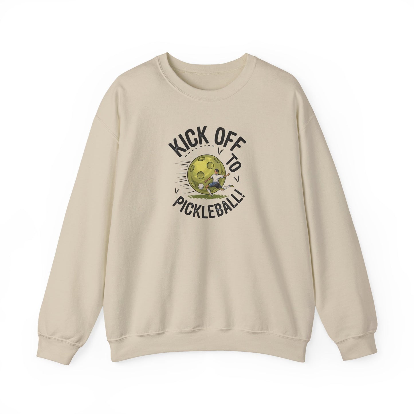 Men's Soft Pickleball Sweatshirt - Kick Off to Pickleball Beige