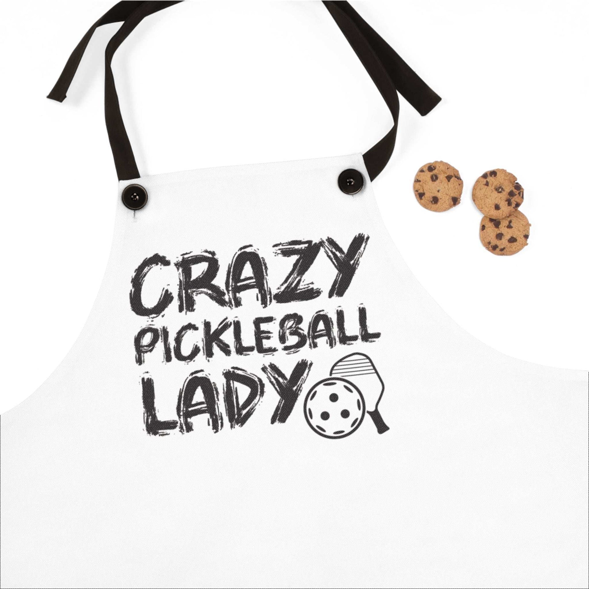 Pickleball Funny Apron - Crazy Pickleball Lady
