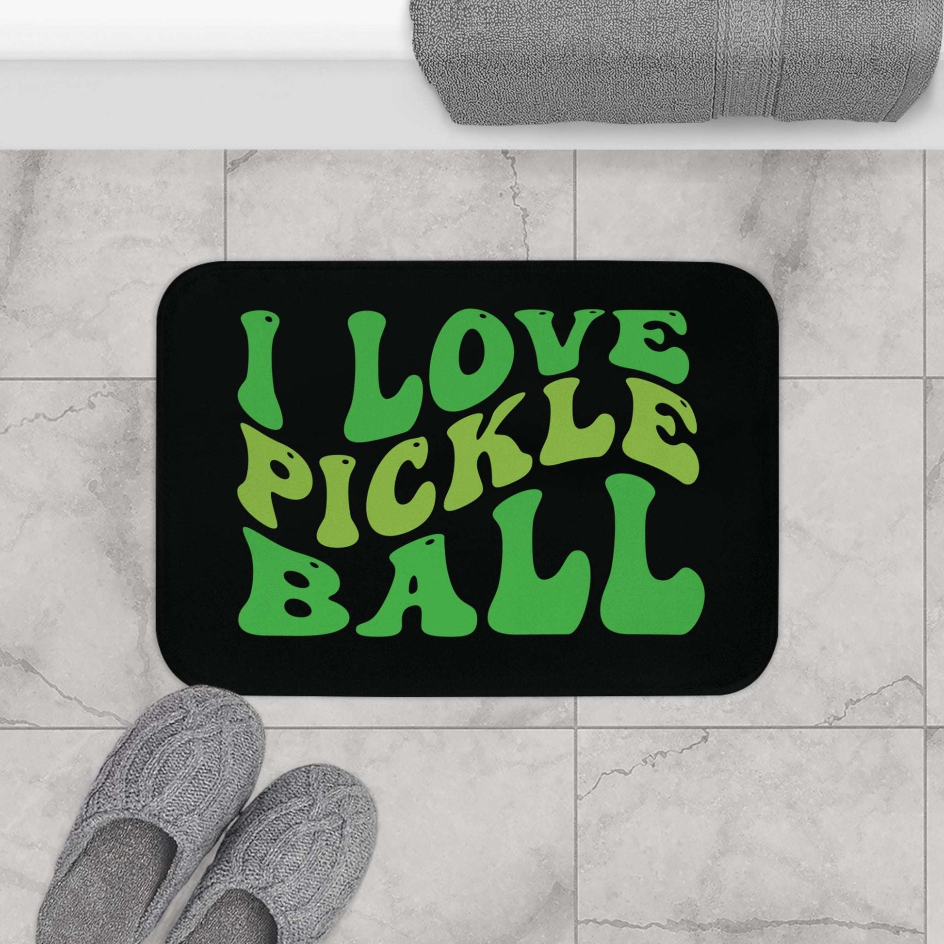Pickleball Stylish Bath mat - I Love Pickleball