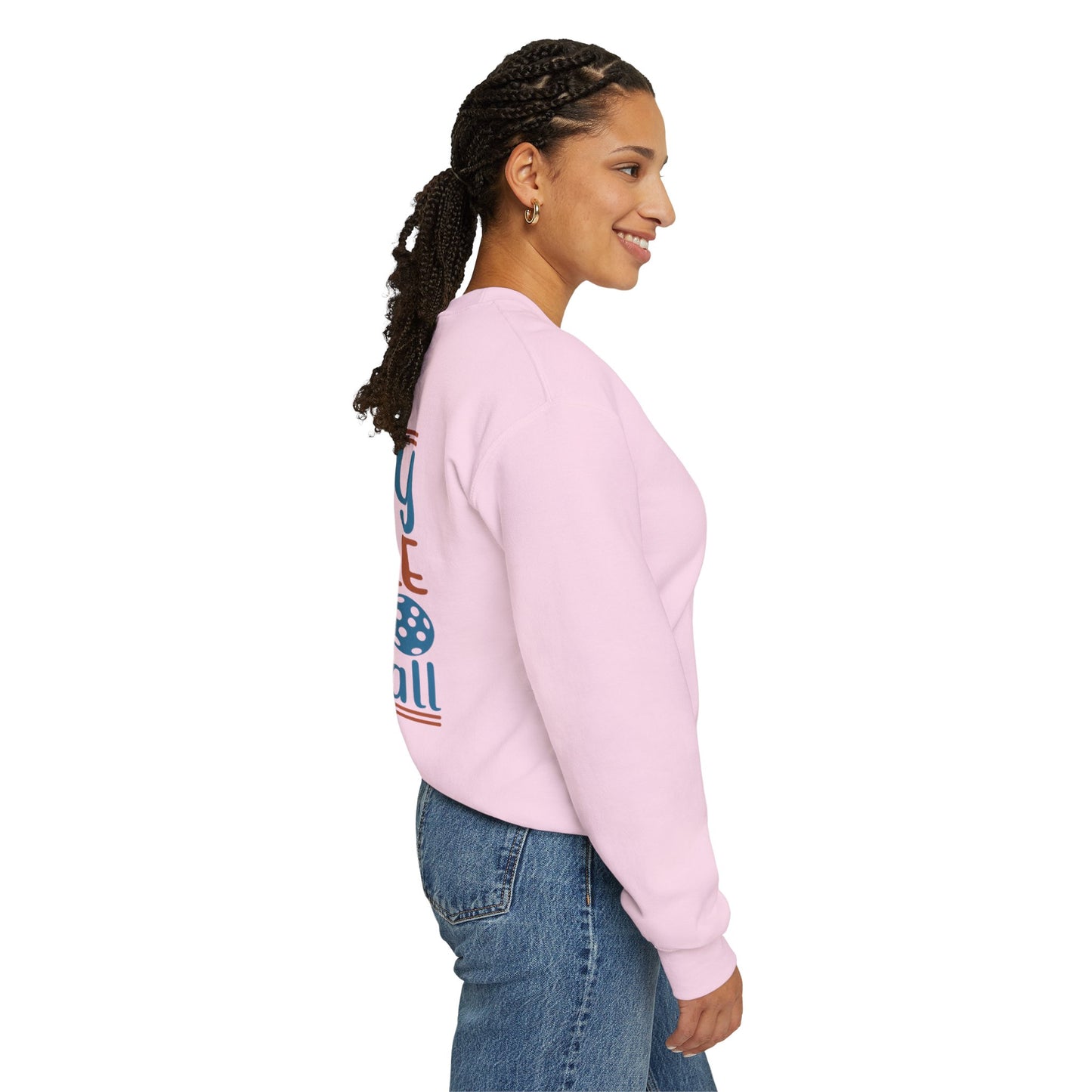 Women's Durable Pickleball Sweatshirt - Happy People Play Pickleball
