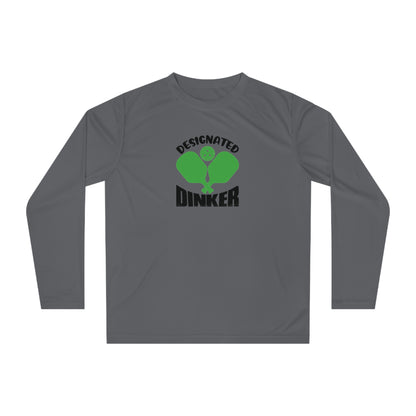 Men's Durable Pickleball Long Sleeves top - Designated Dinker Gray