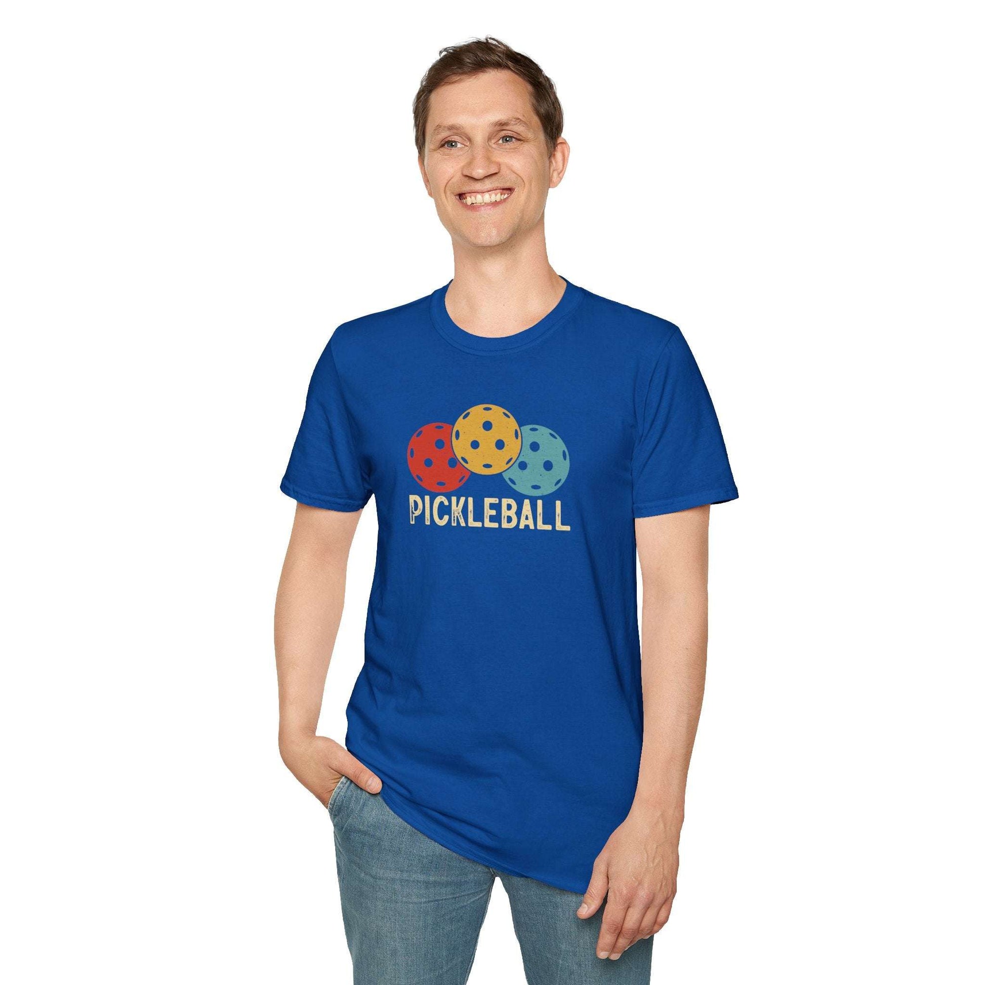 Men's Cool Pickleball T-shirt - Trio Pickleball Retro