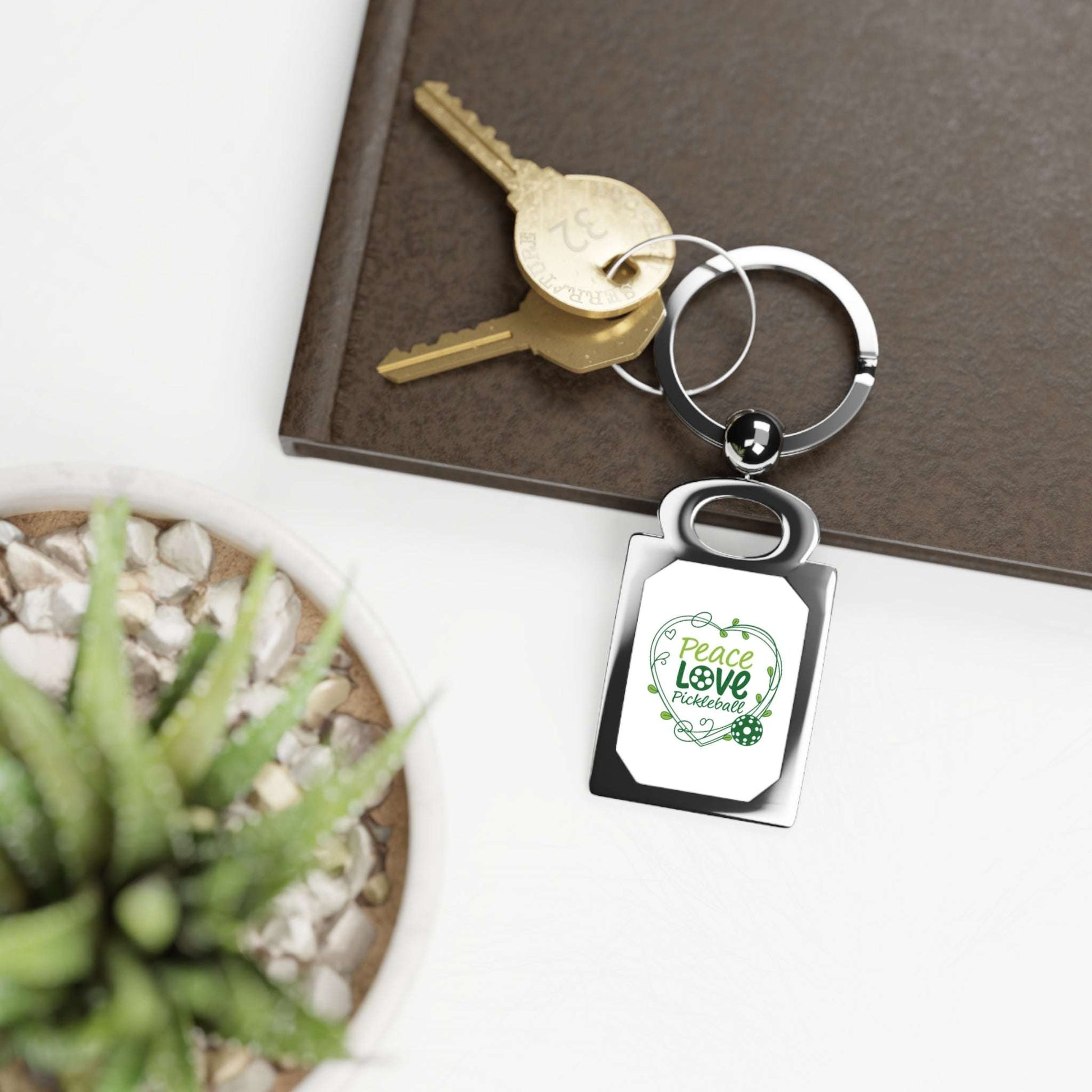 Pickleball Stylish Keyring - Peace Love Pickleball