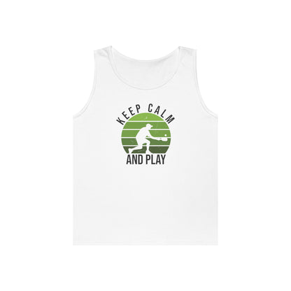 Women's Stylish Pickleball Tank Top - Keep Calm and Play White