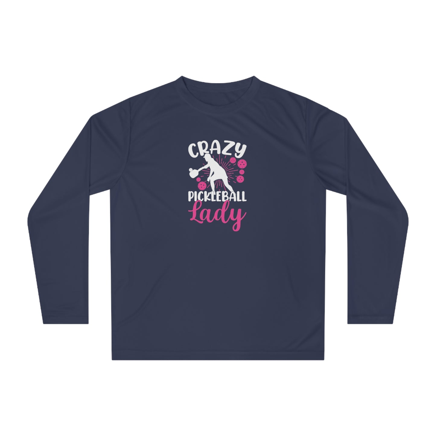 Women's Pickleball Long Sleeves top - Crazy Pickleball Lady Navy