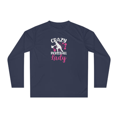 Women's Pickleball Long Sleeves top - Crazy Pickleball Lady Navy