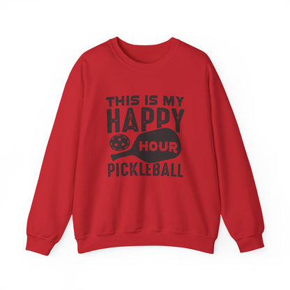Women's Pickleball Sweatshirt - This is My Happy Hour Pickleball Red