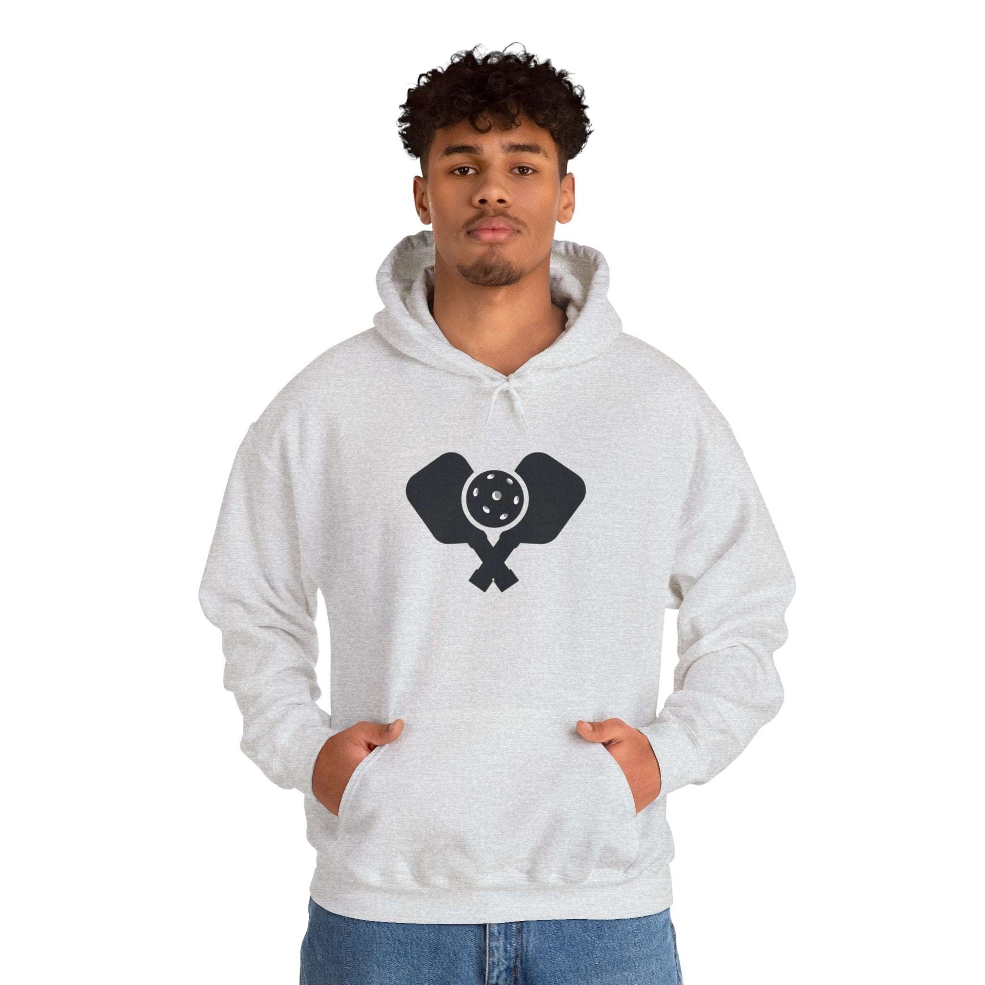 Men's Durable Pickleball Hoodie - Paddles and Ball