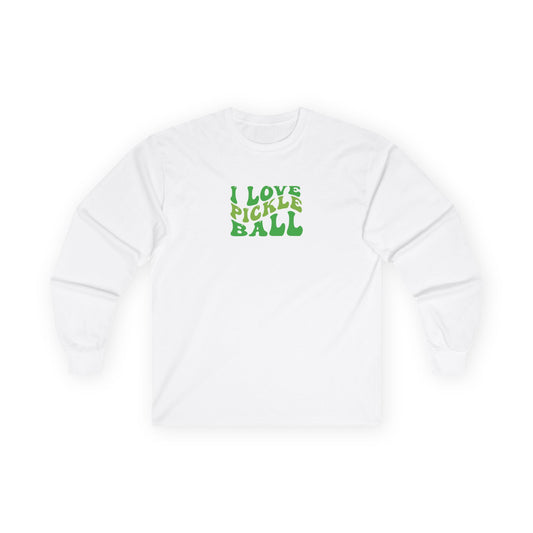 Women's Cute Pickleball Long Sleeves top - I Love Pickleball