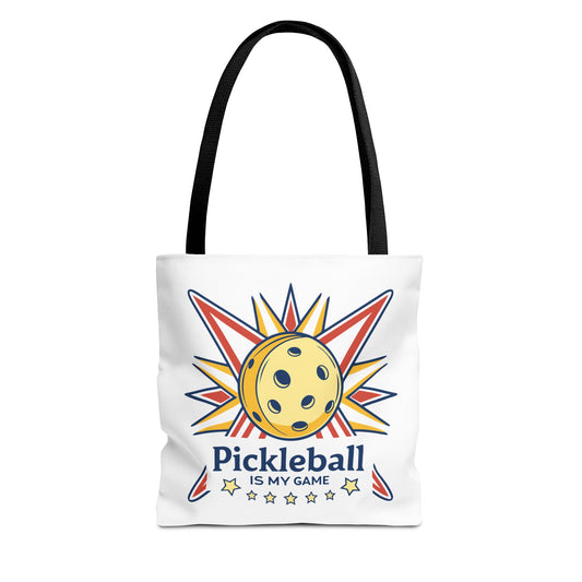 Pickleball Colorful Tote Bag - Pickleball is My Game Black