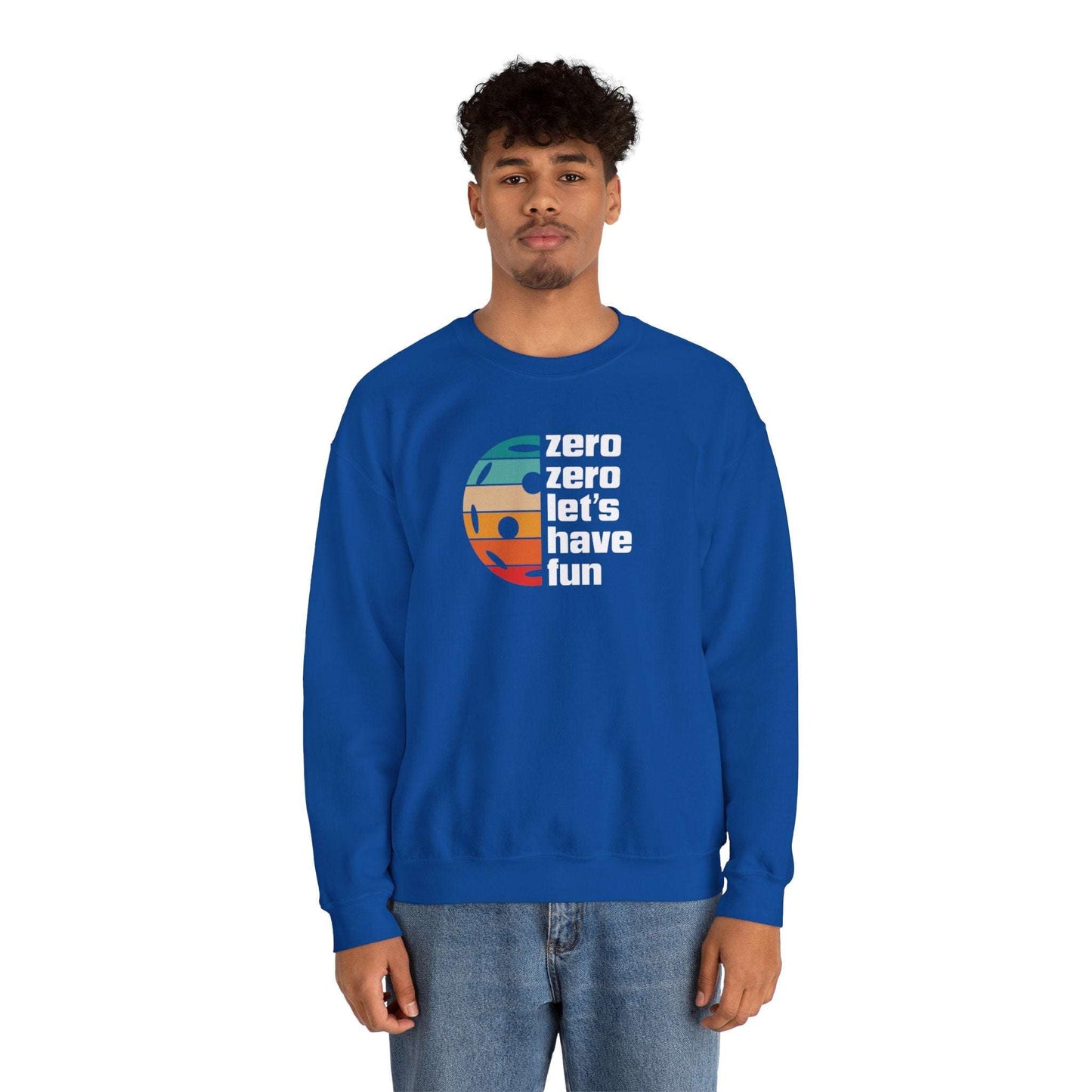 Men's Durable Pickleball Sweatshirt - Zero Zero Let's Have Fun