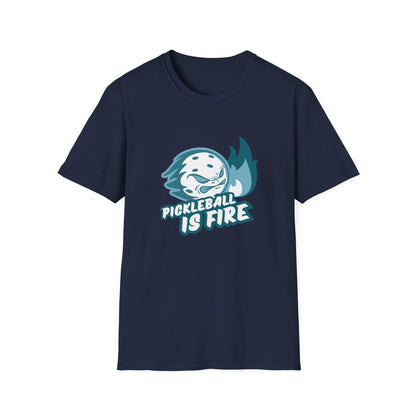 Men's Funny Pickleball T-Shirt - Pickleball Is Fire Navy