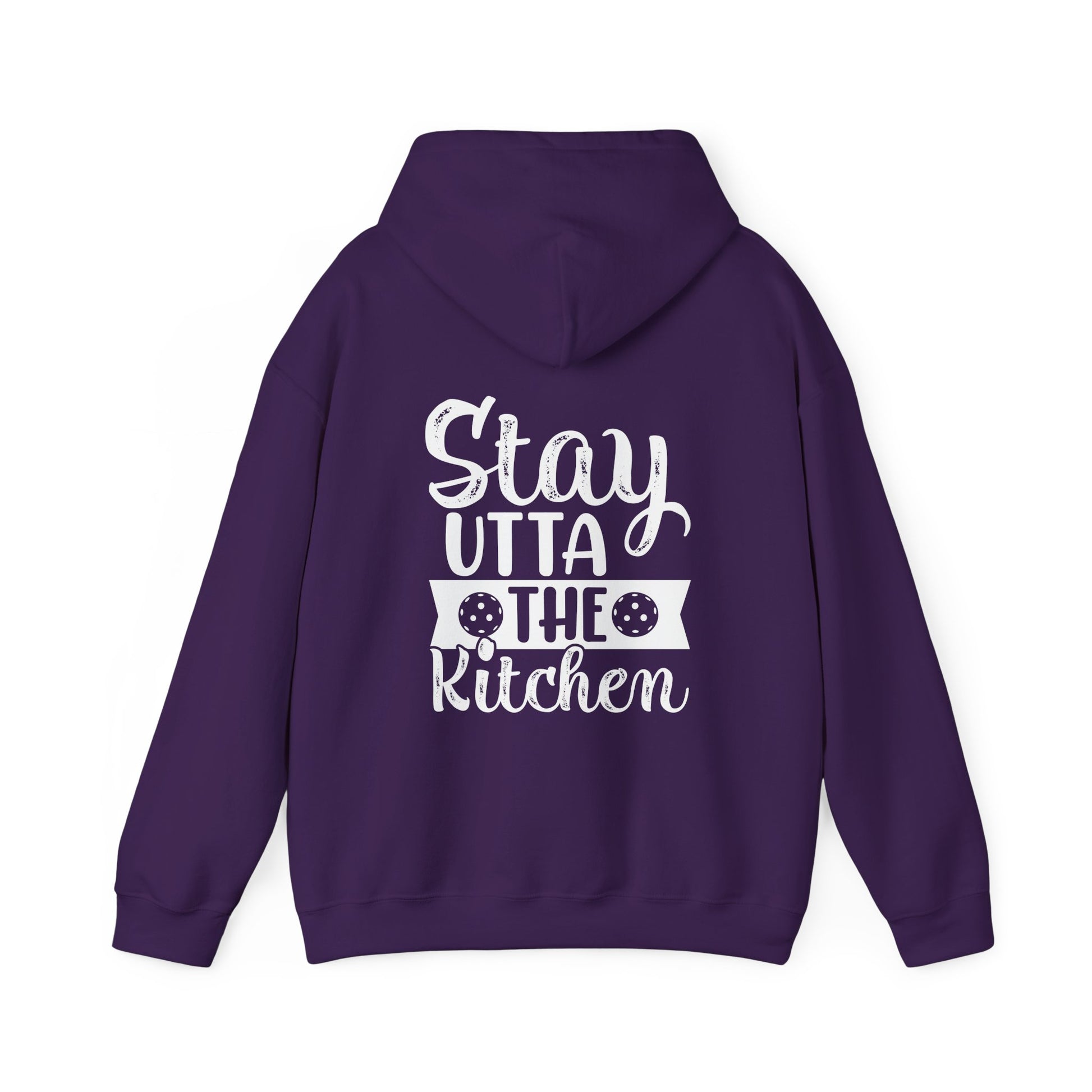 Women's Eye-Catching Pickleball Hoodie - Stay Utta the Kitchen