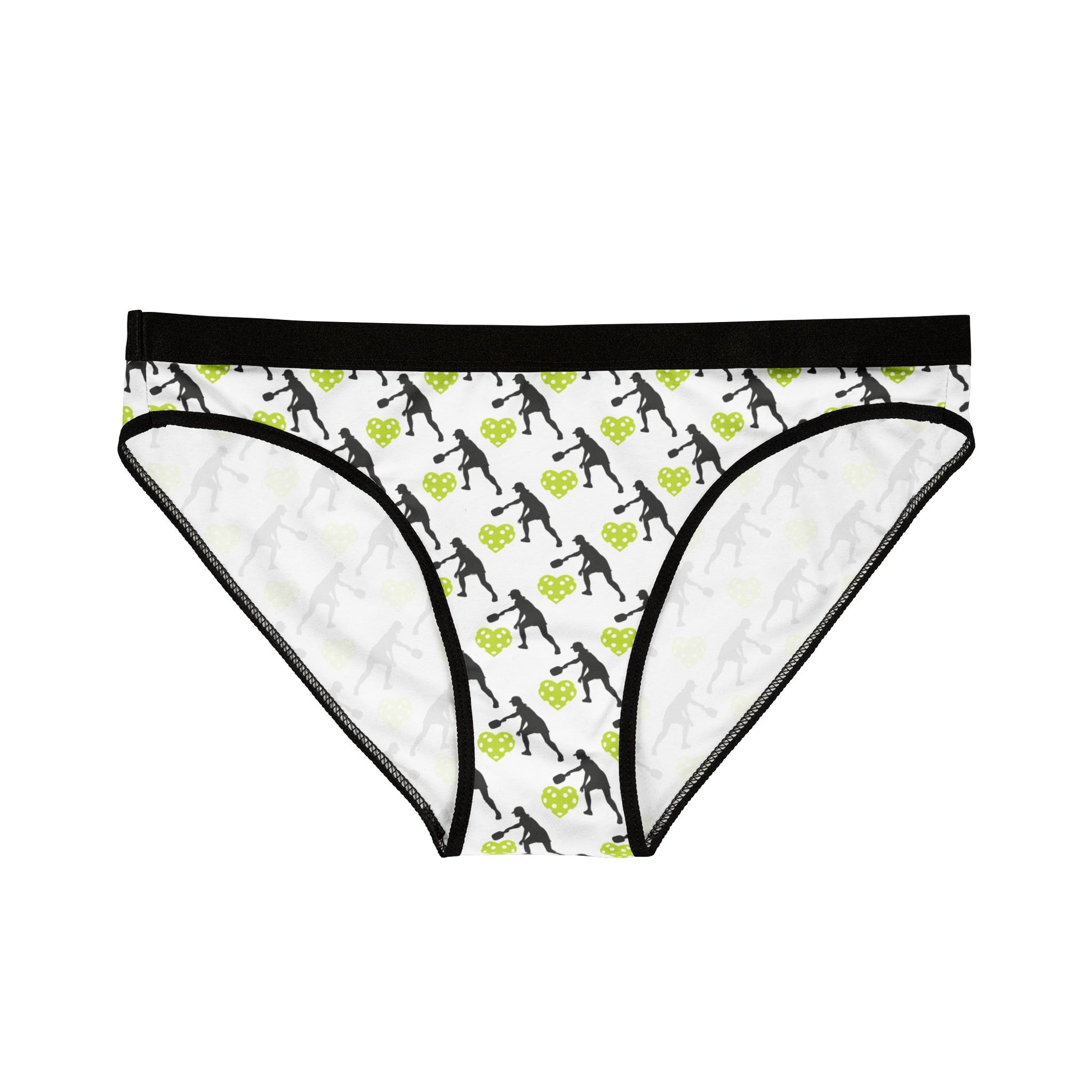 Women's Funny Pickleball Brief - Multi design White