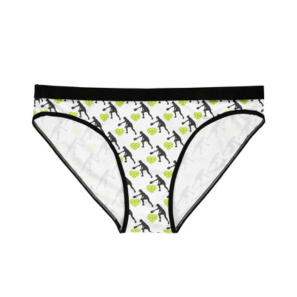 Women's Funny Pickleball Brief - Multi design White