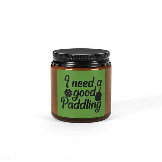 Pickleball Delightful Candle - I need a good Paddling Amber
