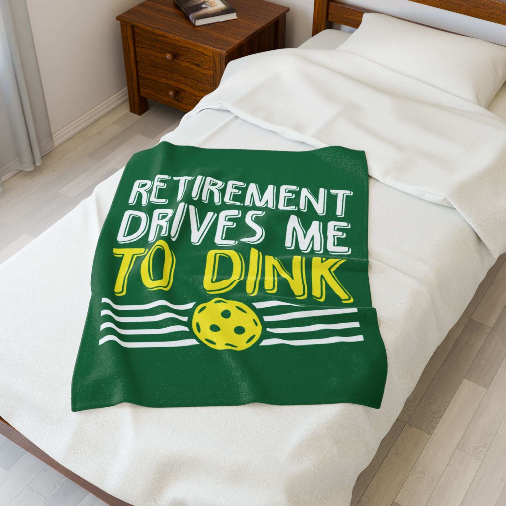 Pickleball Funny Blanket - Retirement Drives Me to Dink