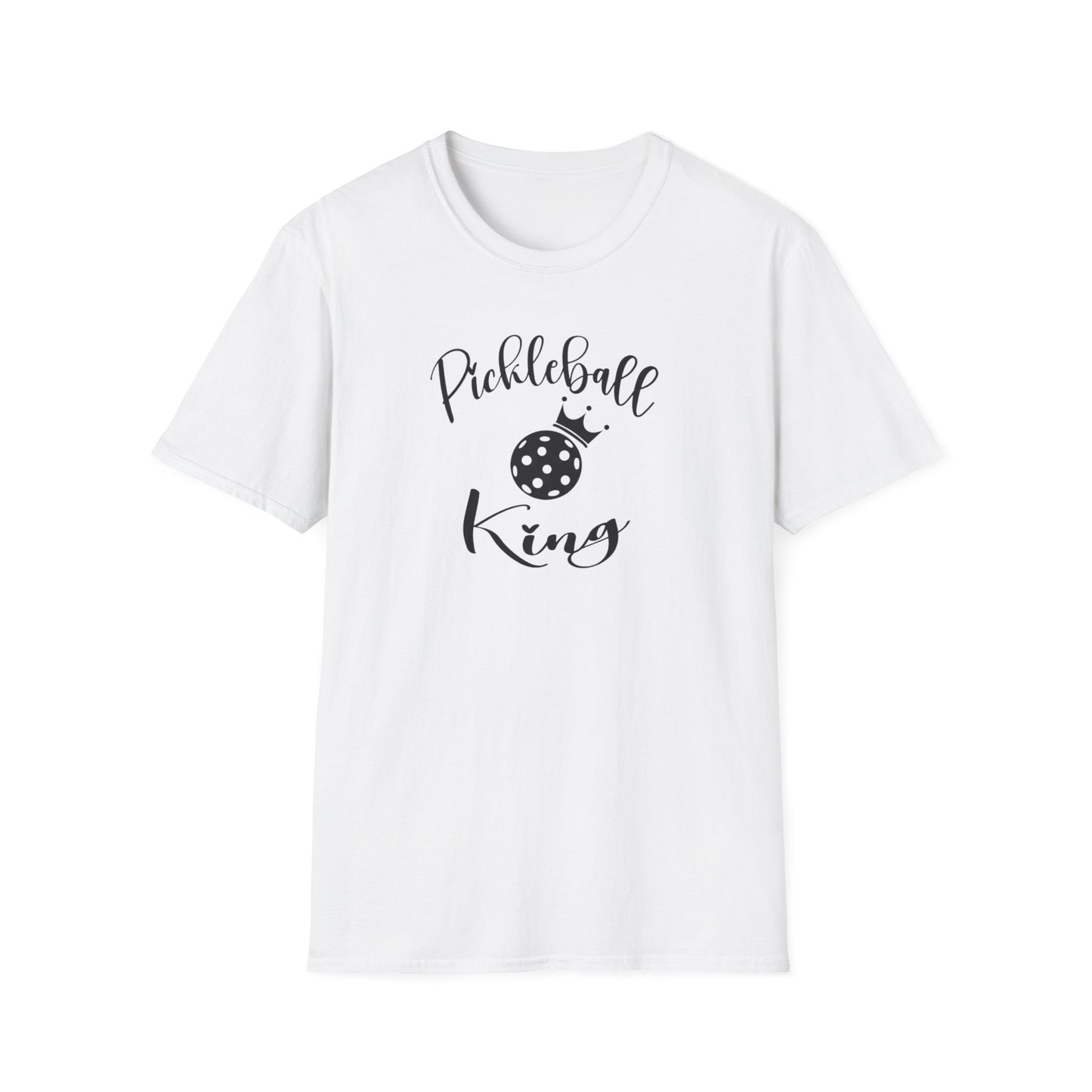 Men's Unique Pickleball T-shirt - Pickleball King White