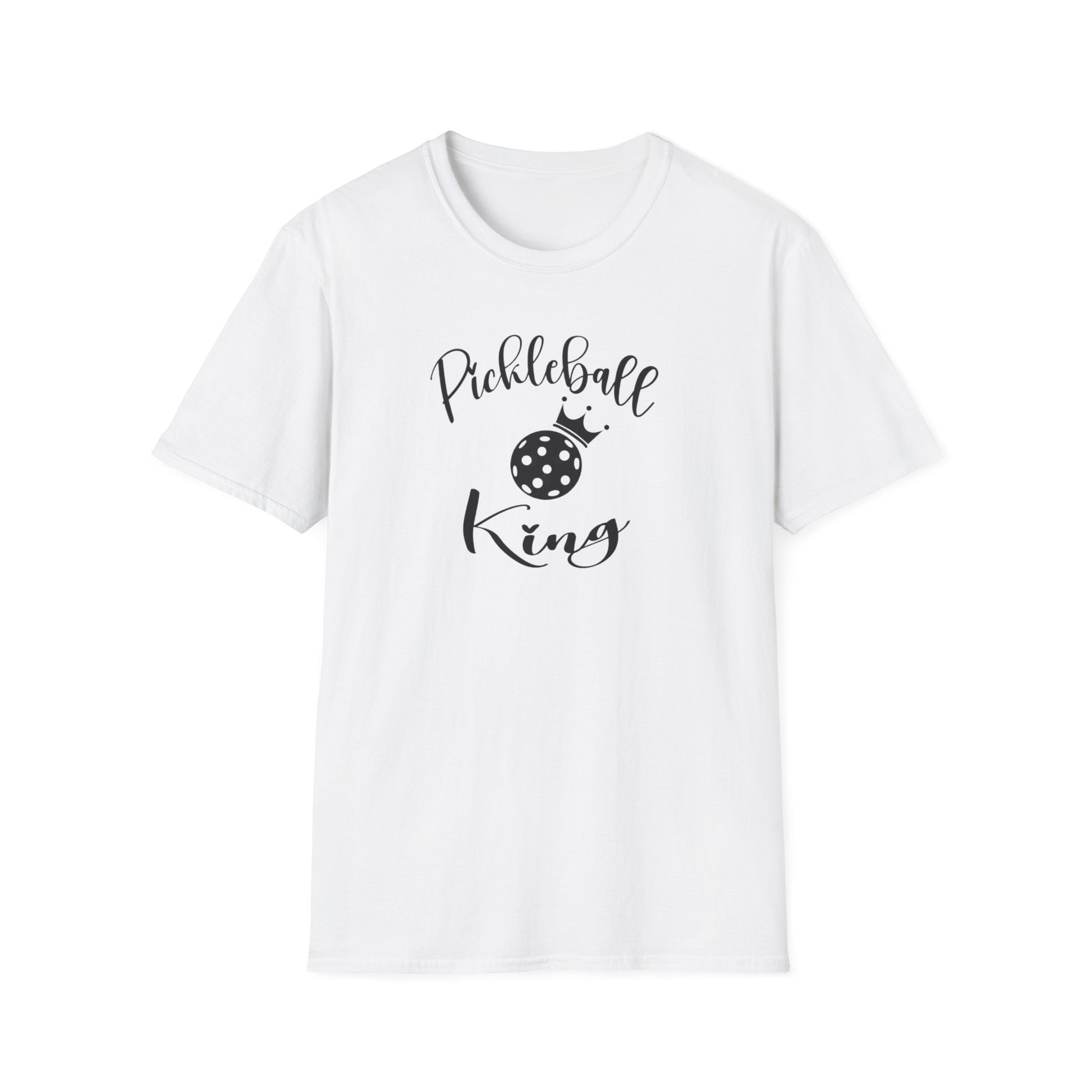 Men's Unique Pickleball T-shirt - Pickleball King White