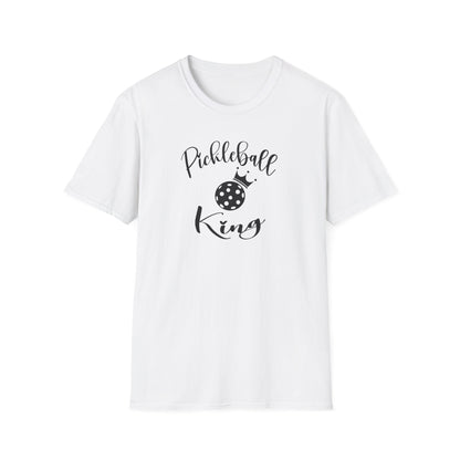 Men's Unique Pickleball T-shirt - Pickleball King White
