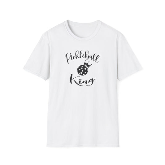 Men's Unique Pickleball T-shirt - Pickleball King White