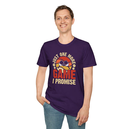 Men's Stylish Pickleball T-shirt - Just One More Game I Promise