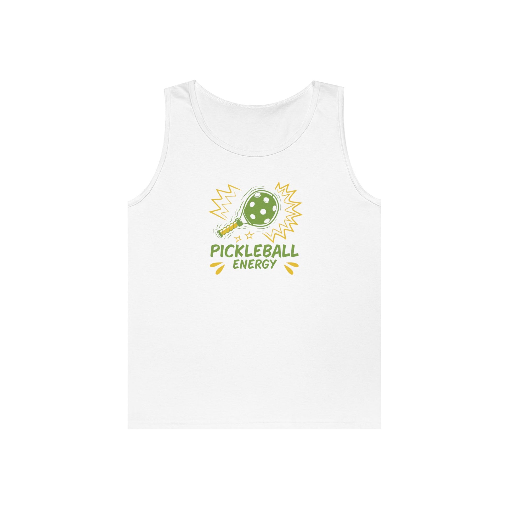 Women's Quirky Pickleball Tank Top - Pickleball Energy White