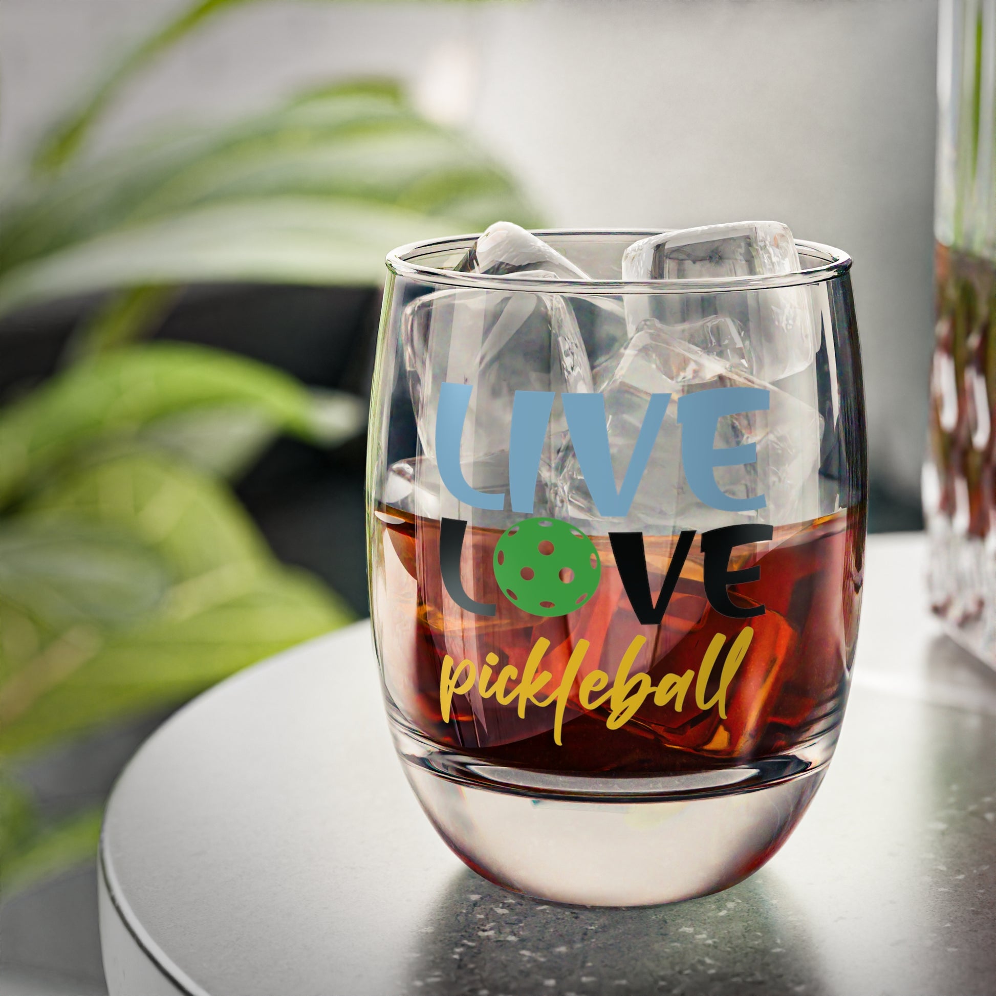 Pickleball Durable Whiskey Glass - Live Love Pickleball