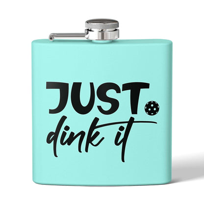 Pickleball Practical Flask - Just Dink It Teal