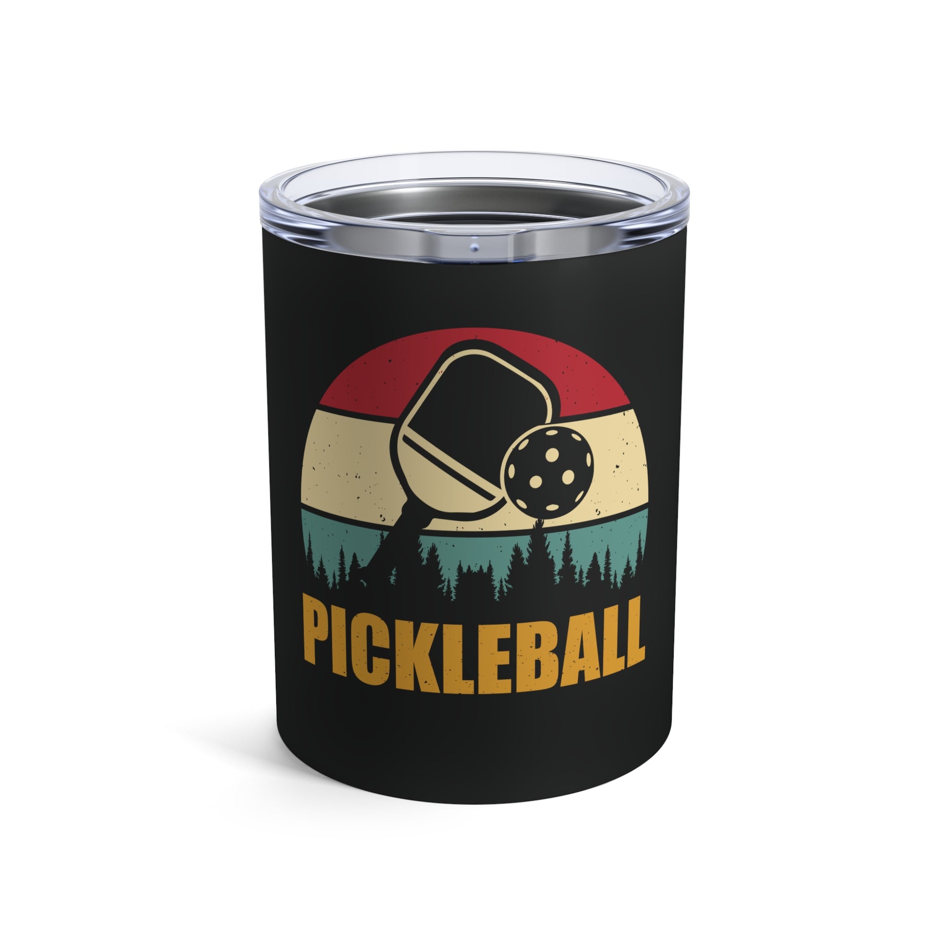 Pickleball Cool Tumbler - Pickleball Retro Black