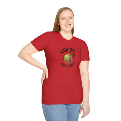 Women's Stylish Pickleball T-shirt - Kick Off to Pickleball