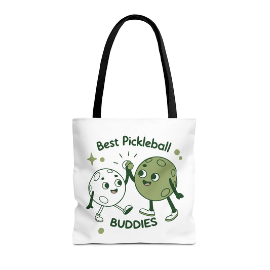 Pickleball Cute Tote Bag - Best Pickleball Buddies Black