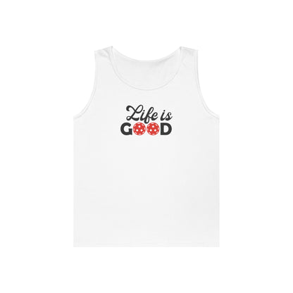 Women's Durable Pickleball Tank Top - Life is Good White