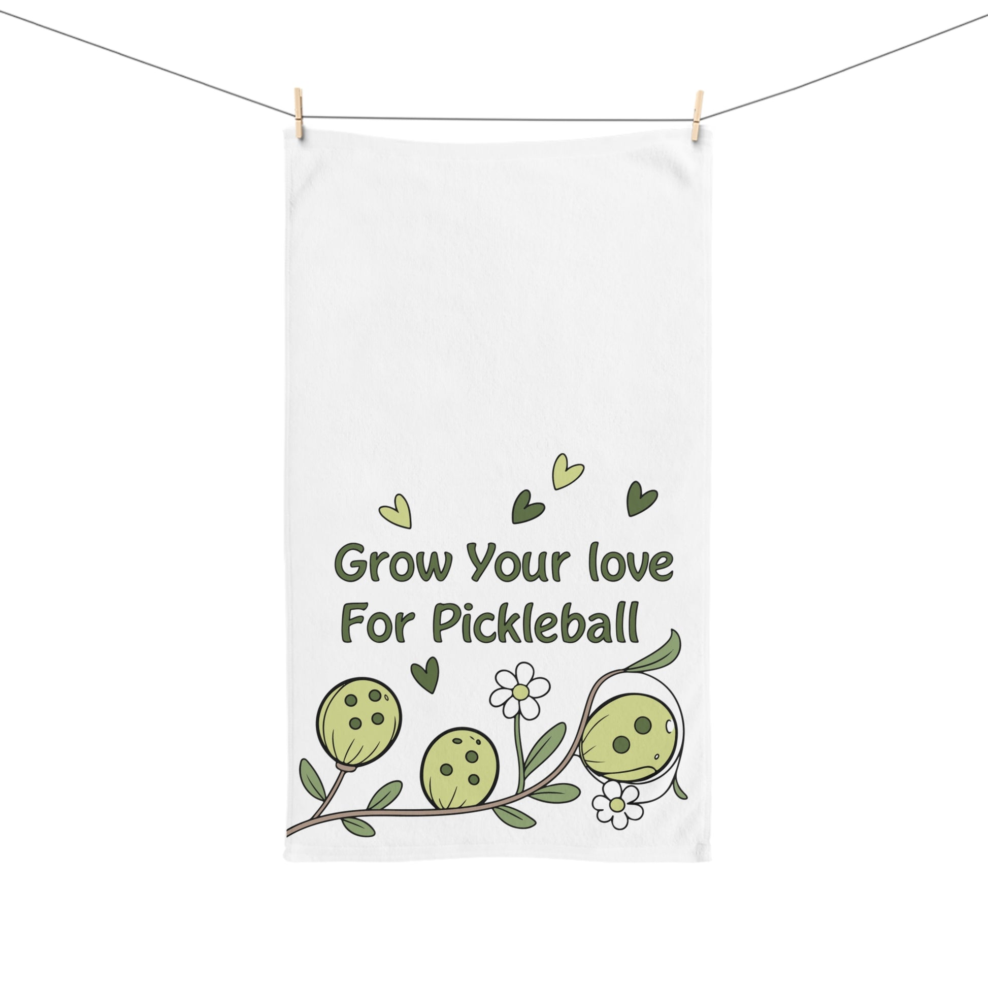 Pickleball Thoughtful Hand Towel - Grow Your Love For Pickleball