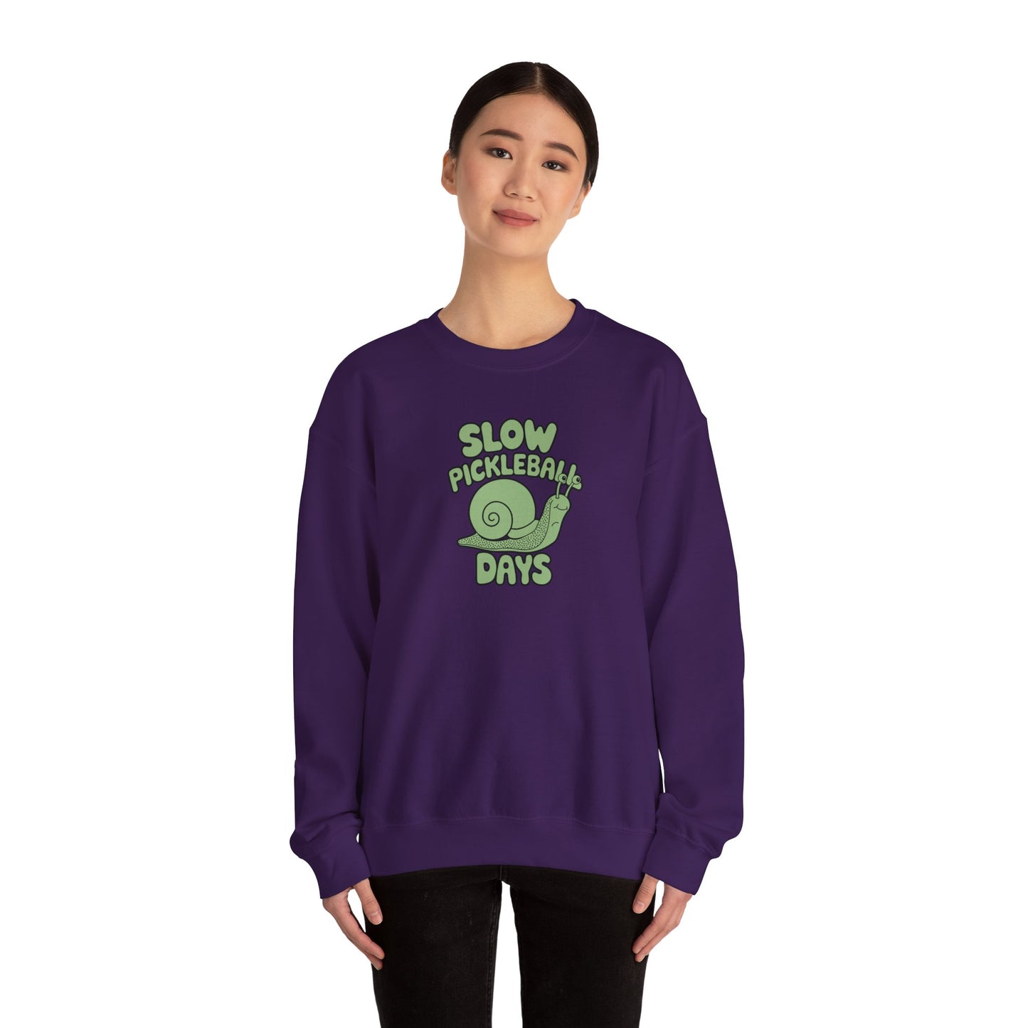 Women's Comfy Pickleball Sweatshirt - Slow Pickleball Days