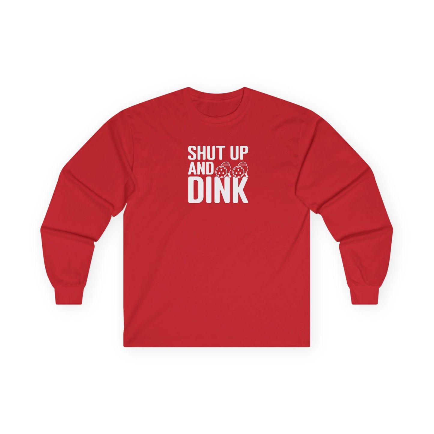 Women's Soft Pickleball Long Sleeves top - Shut Up and Dink Red