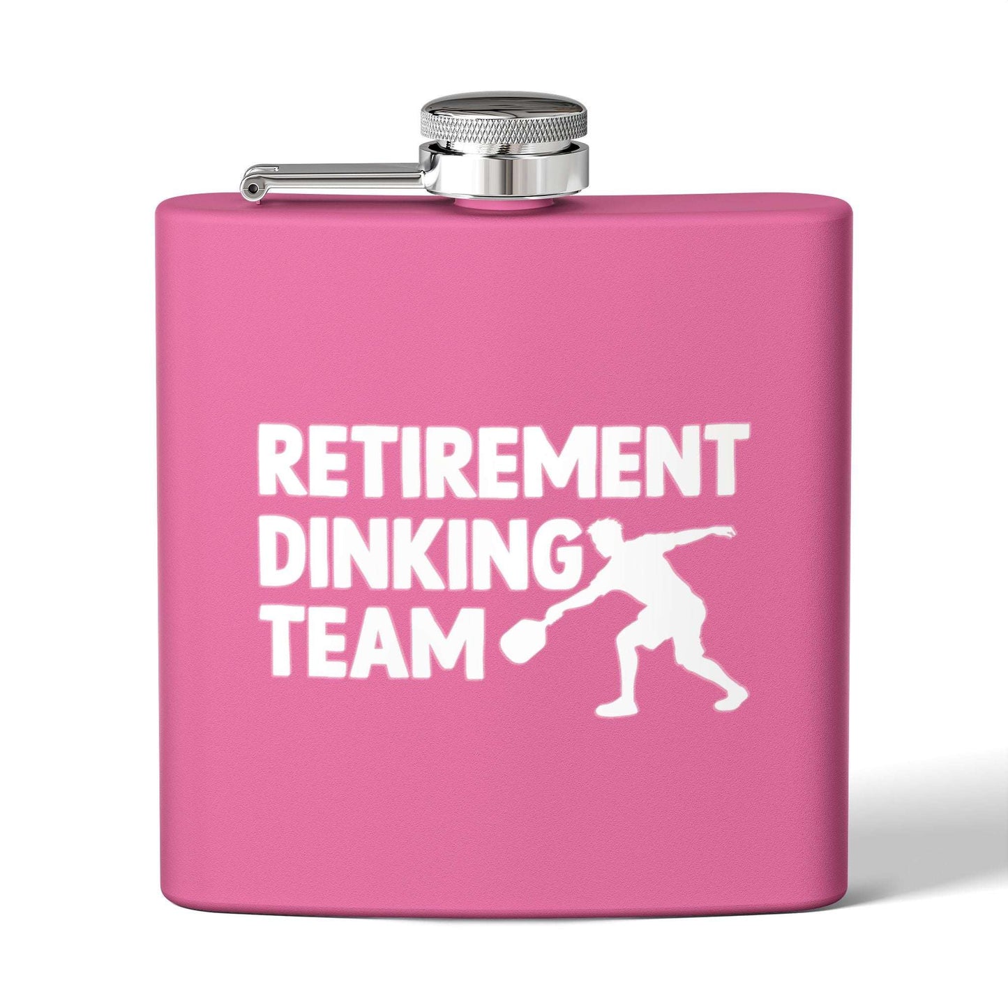 Pickleball Sporty Flask - Retirement Dinking Team Pink