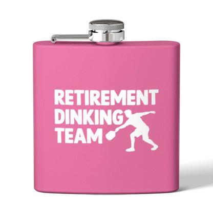 Pickleball Sporty Flask - Retirement Dinking Team Pink
