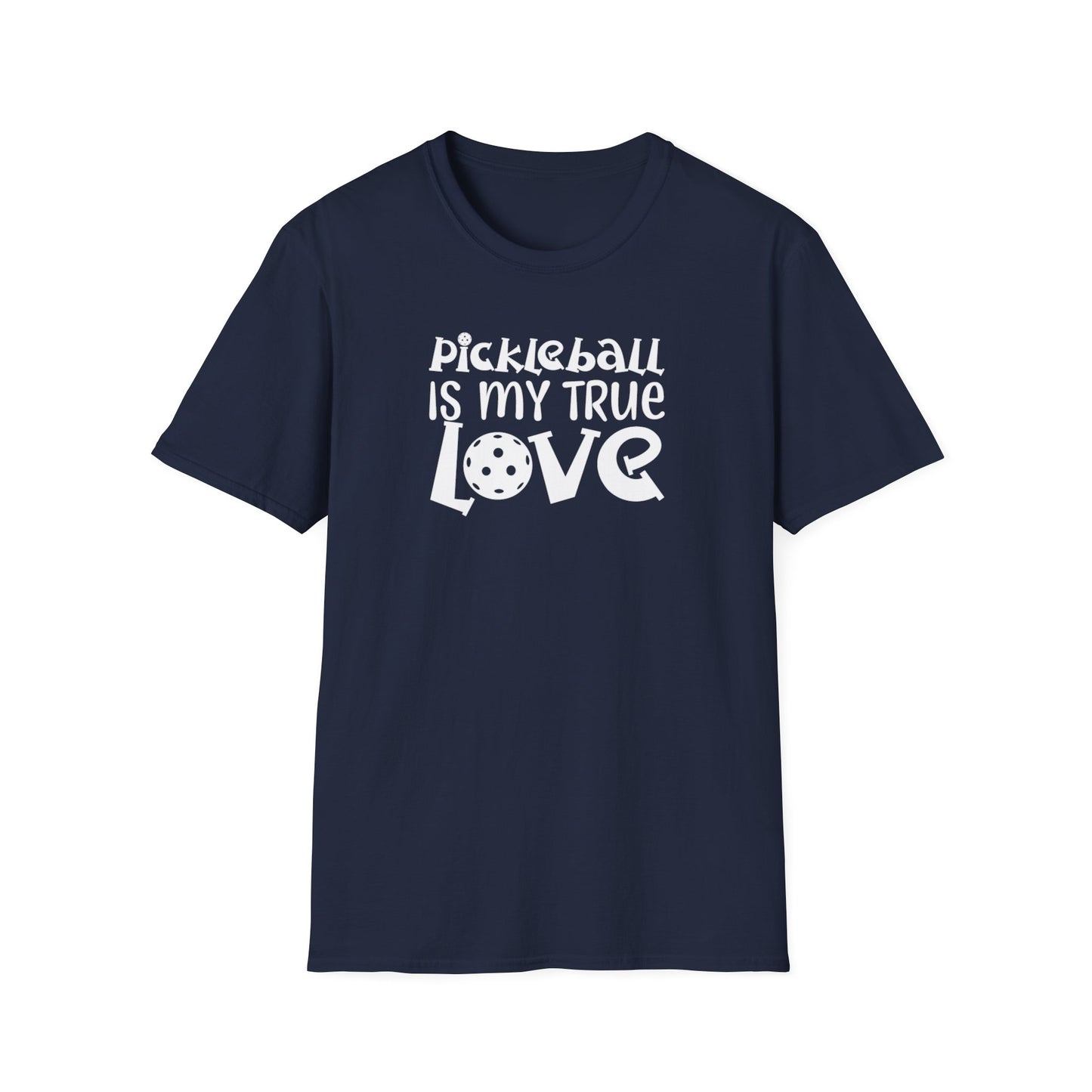 Women's Cool Pickleball T-shirt - Pickleball Is My True Love Navy