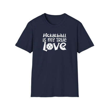 Women's Cool Pickleball T-shirt - Pickleball Is My True Love Navy