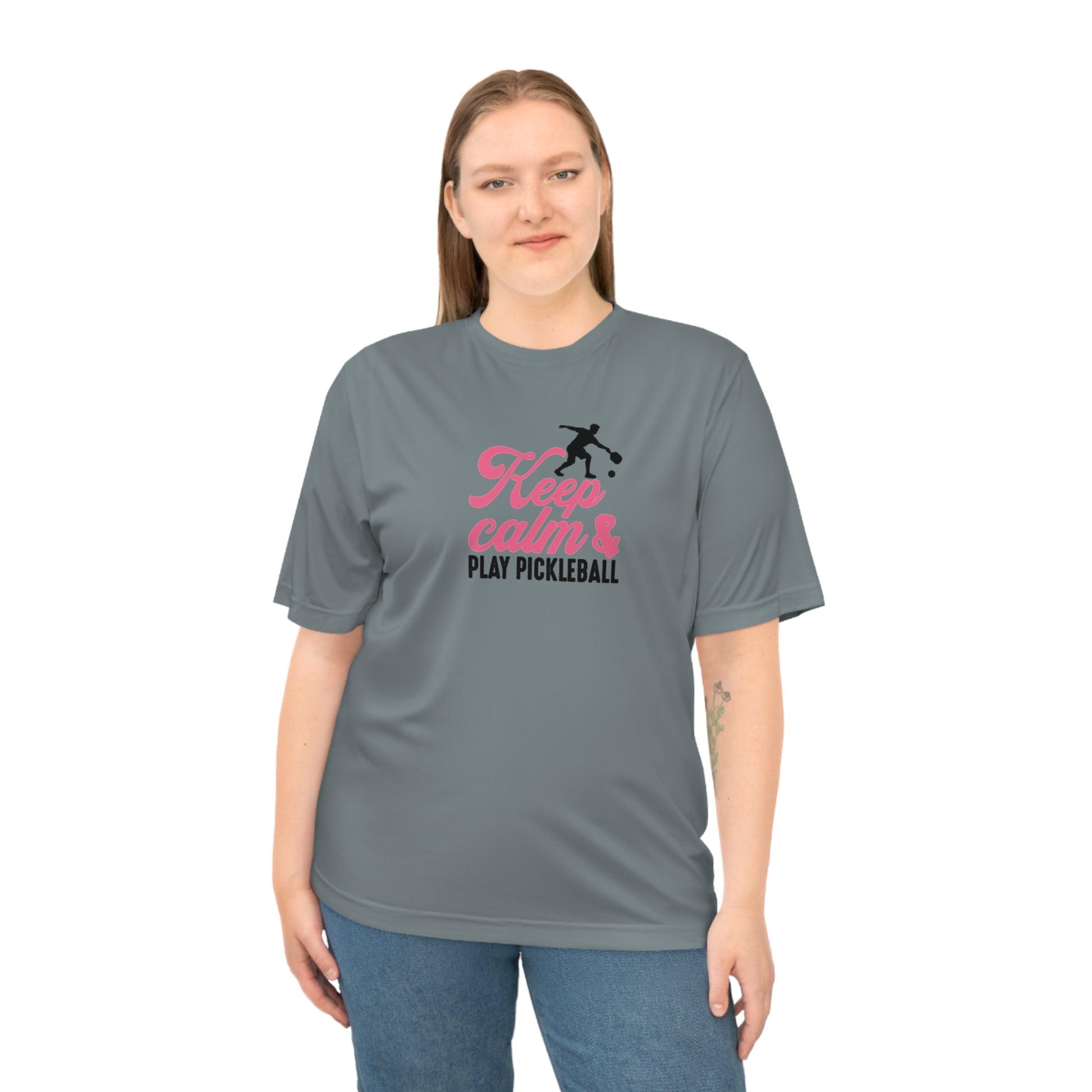 Women's Cute Pickleball T-shirt - Keep Calm & Play Pickleball