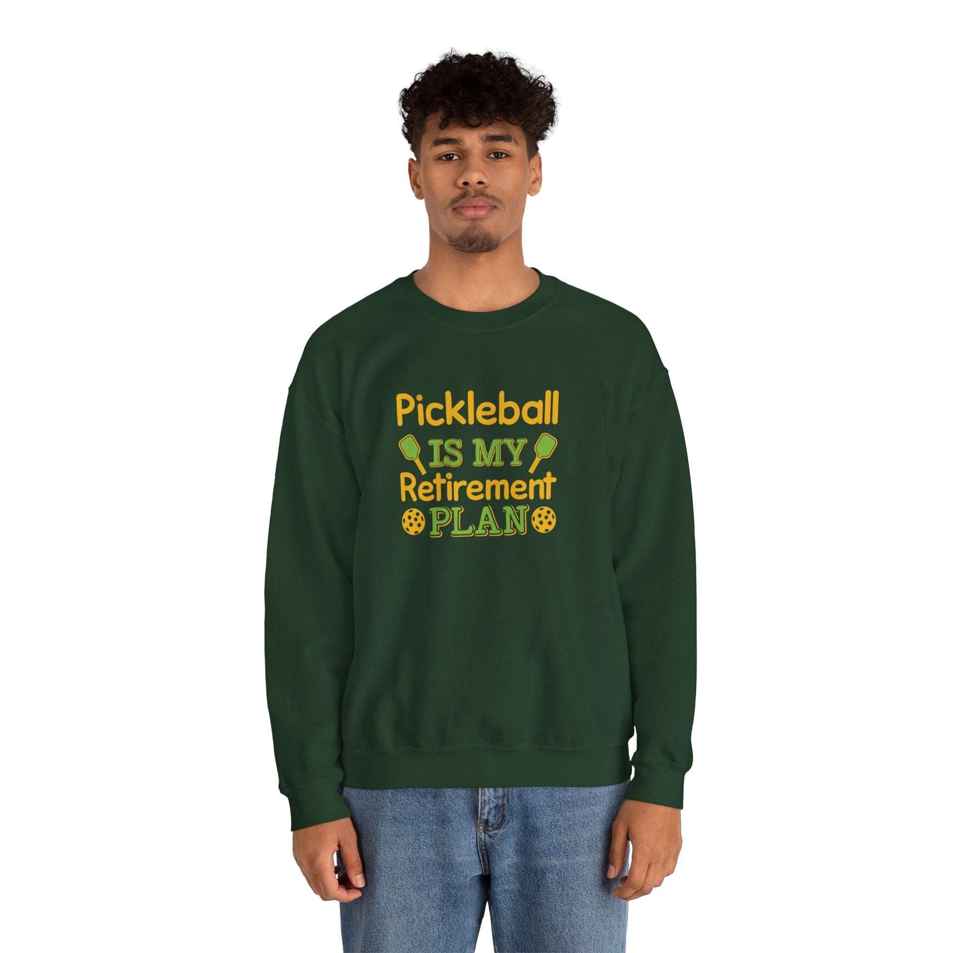 Men's Funny Pickleball Sweatshirt - Pickleball Is My Retirement Plan