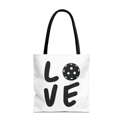 Pickleball Fun Tote Bag - Love with Pickleball Black