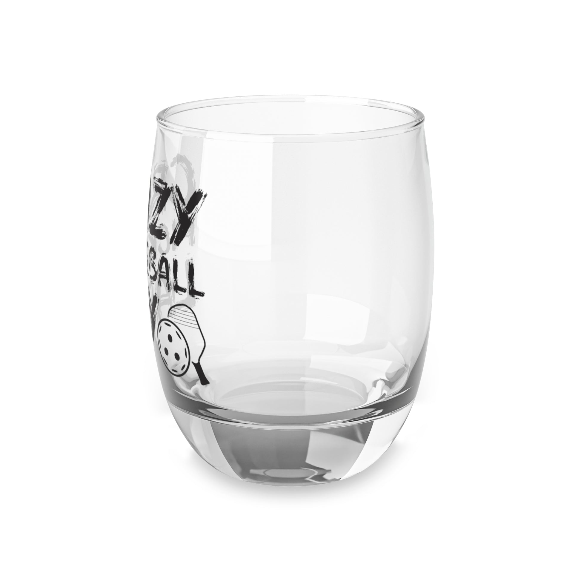 Pickleball Funny Whiskey Glass - Crazy Pickleball Lady