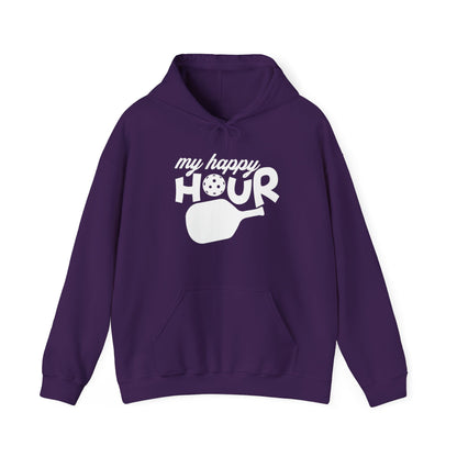 Women's Comfy Pickleball Hoodie - My Happy Hour Purple