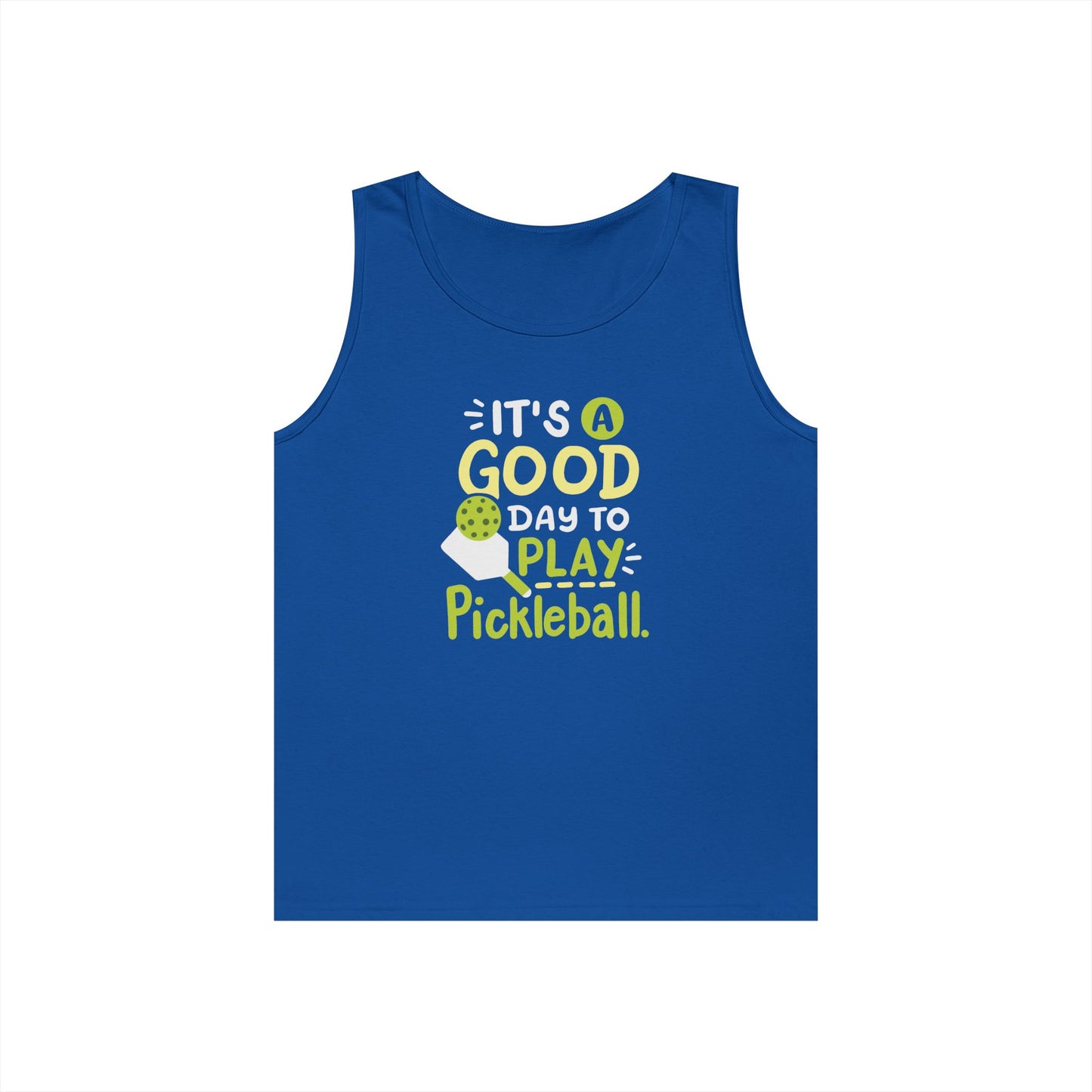 Men's Pickleball Tank Top - It's a Good Day to Play Pickleball Royal