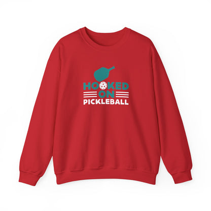 Women's Cool Pickleball Sweatshirt - Hooked on Pickleball Red