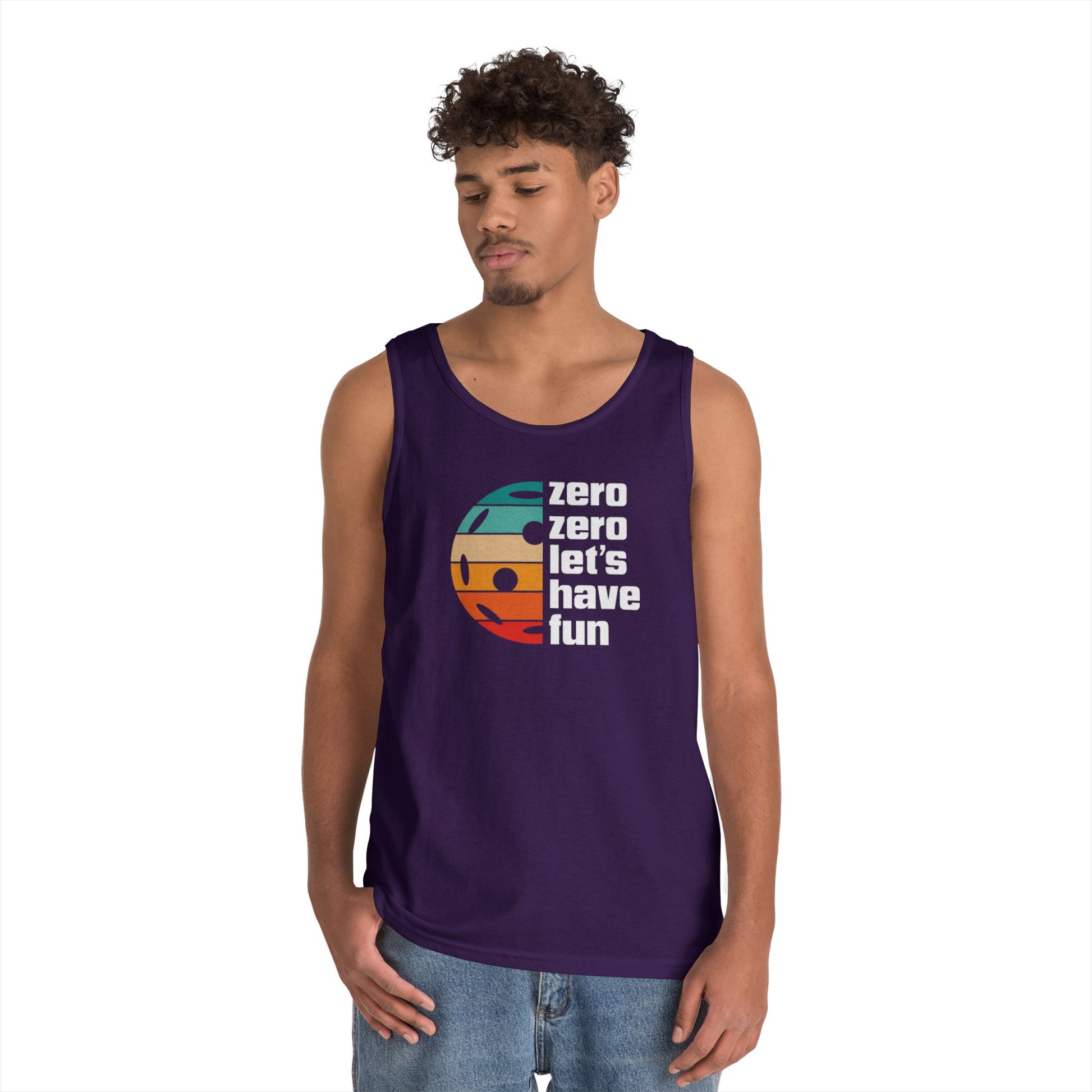 Men's Vibrant Pickleball Tank Top - Zero Zero Let's Have Fun